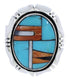 Genuine Sterling Silver Turquoise Multicolor Ring Size 6-1/2 JX38256